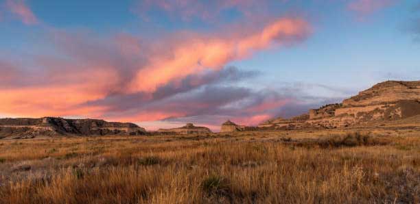 sunset over landscape