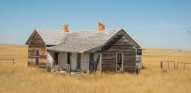 house in a field